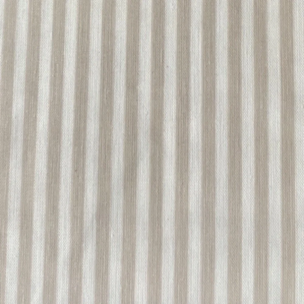 NWT pair of 2 panel curtains neutral color beige stripes LONG 47x98”